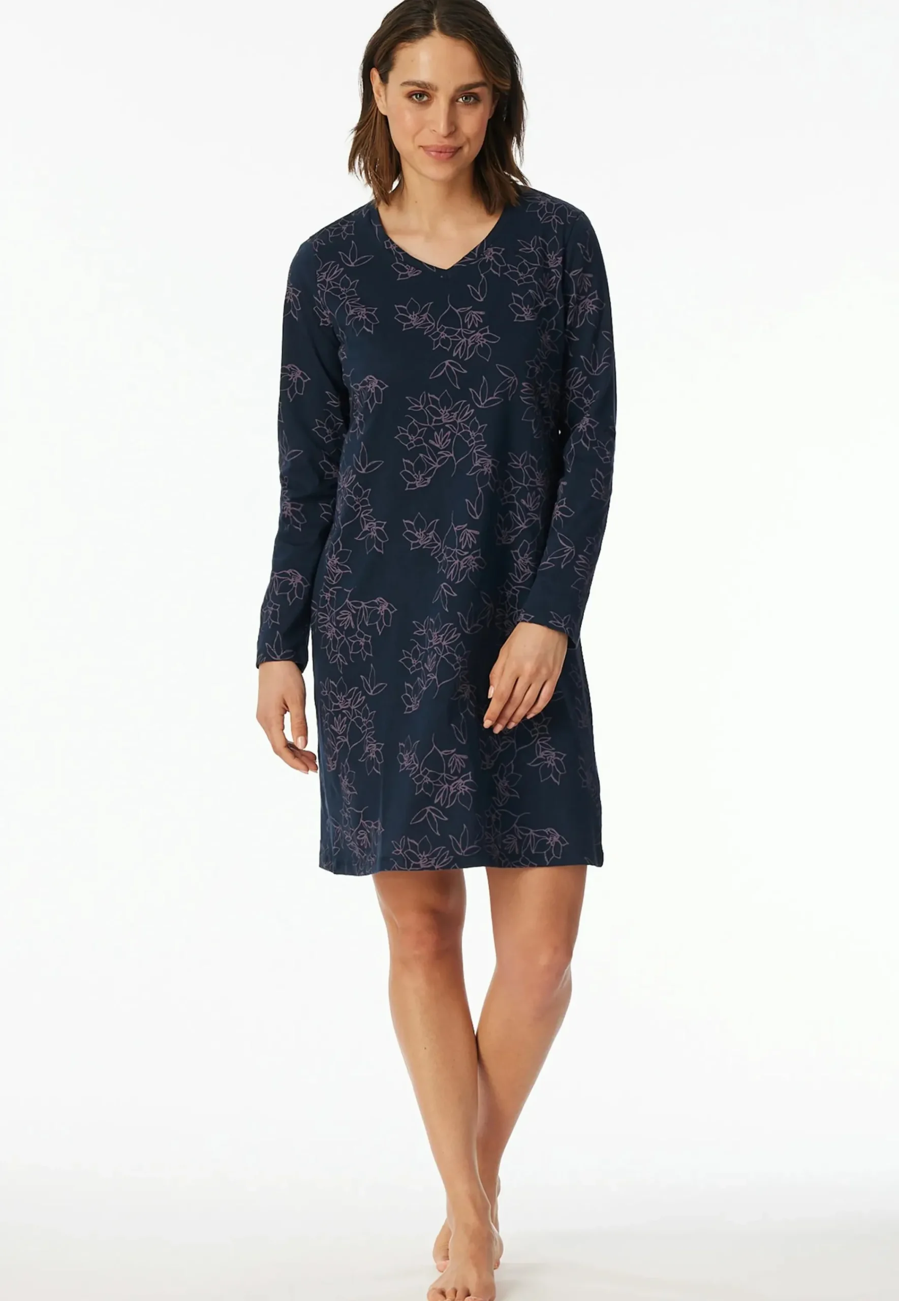 Damen UNCOVER by Schiesser Damen Nachthemd mit Muster