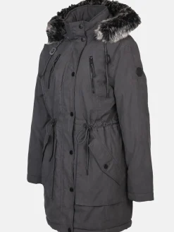 Damen Sure Damen Parka mit Kunstfellbesatz