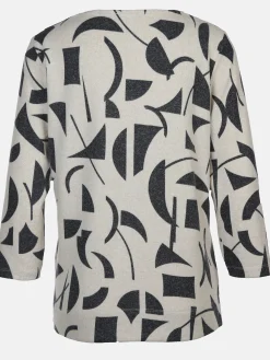 Damen Sure Damen Printshirt in Strickoptik mit 3/4 Arm