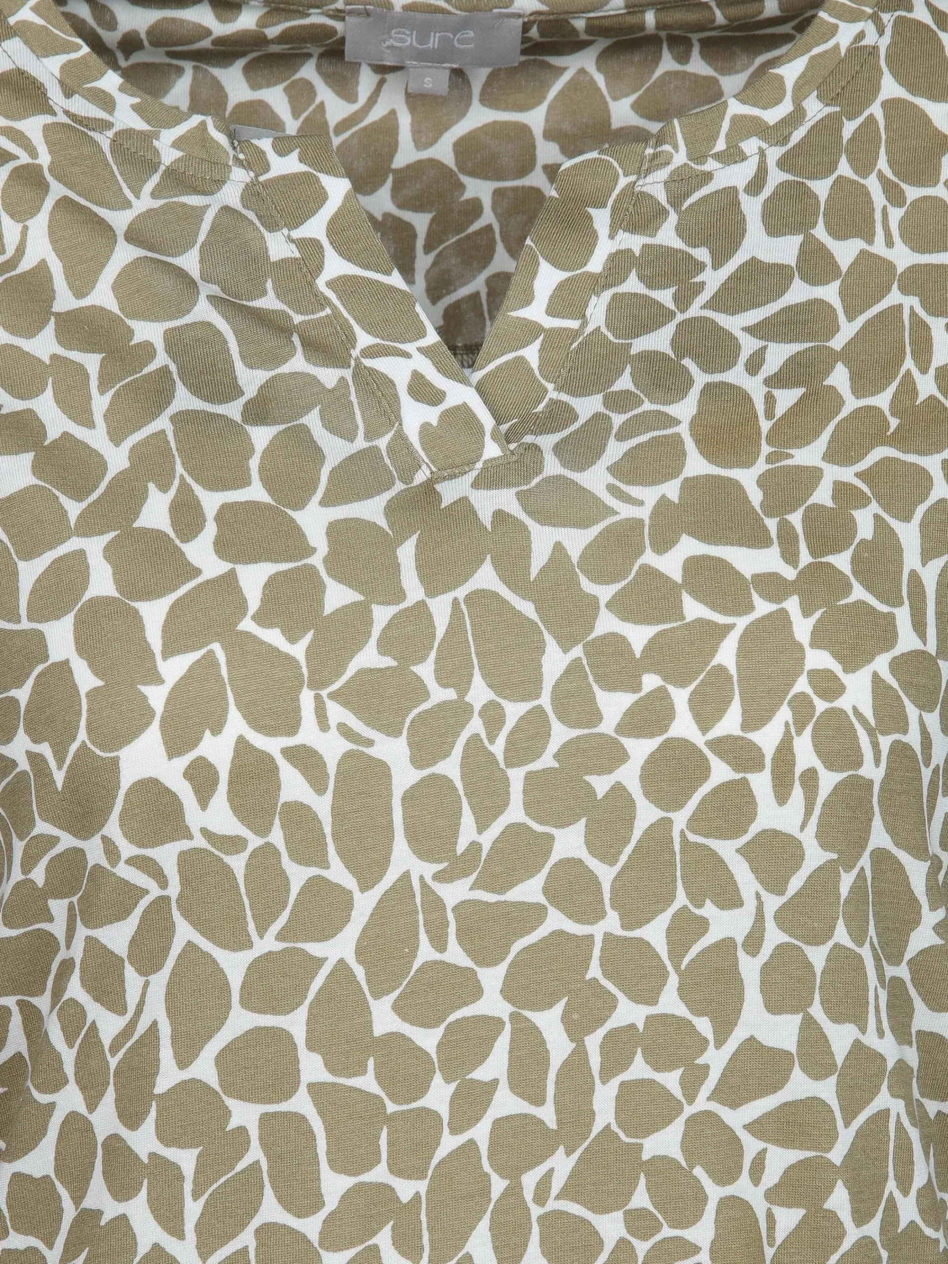 Damen Sure Damen Printshirt mit Serafino-Ausschnitt