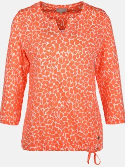 Damen Sure Damen Printshirt mit Serafino-Ausschnitt