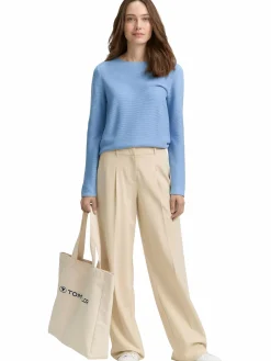 Damen Tom Tailor Damen Pullover in Ottoman Ripp