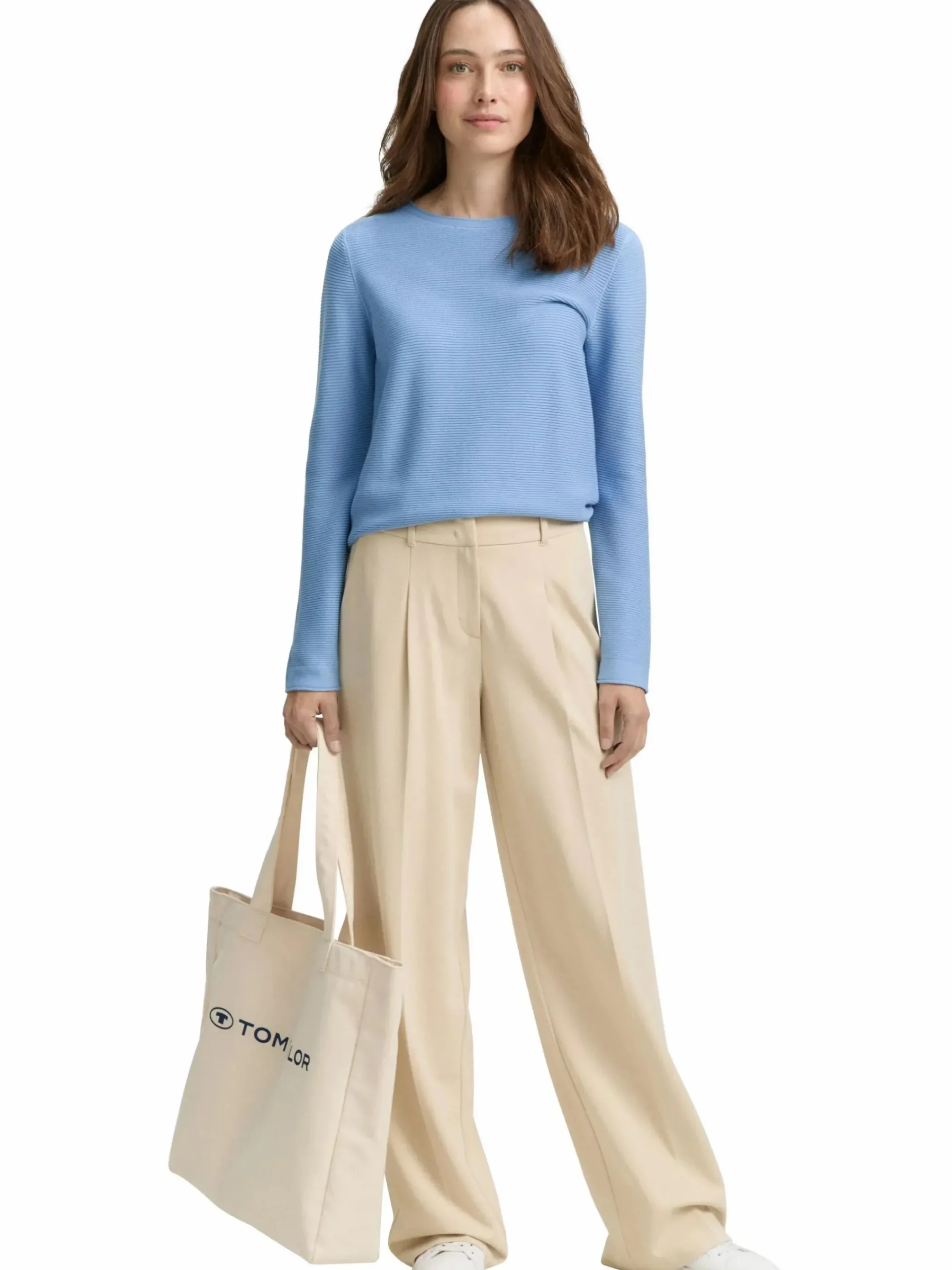 Damen Tom Tailor Damen Pullover in Ottoman Ripp