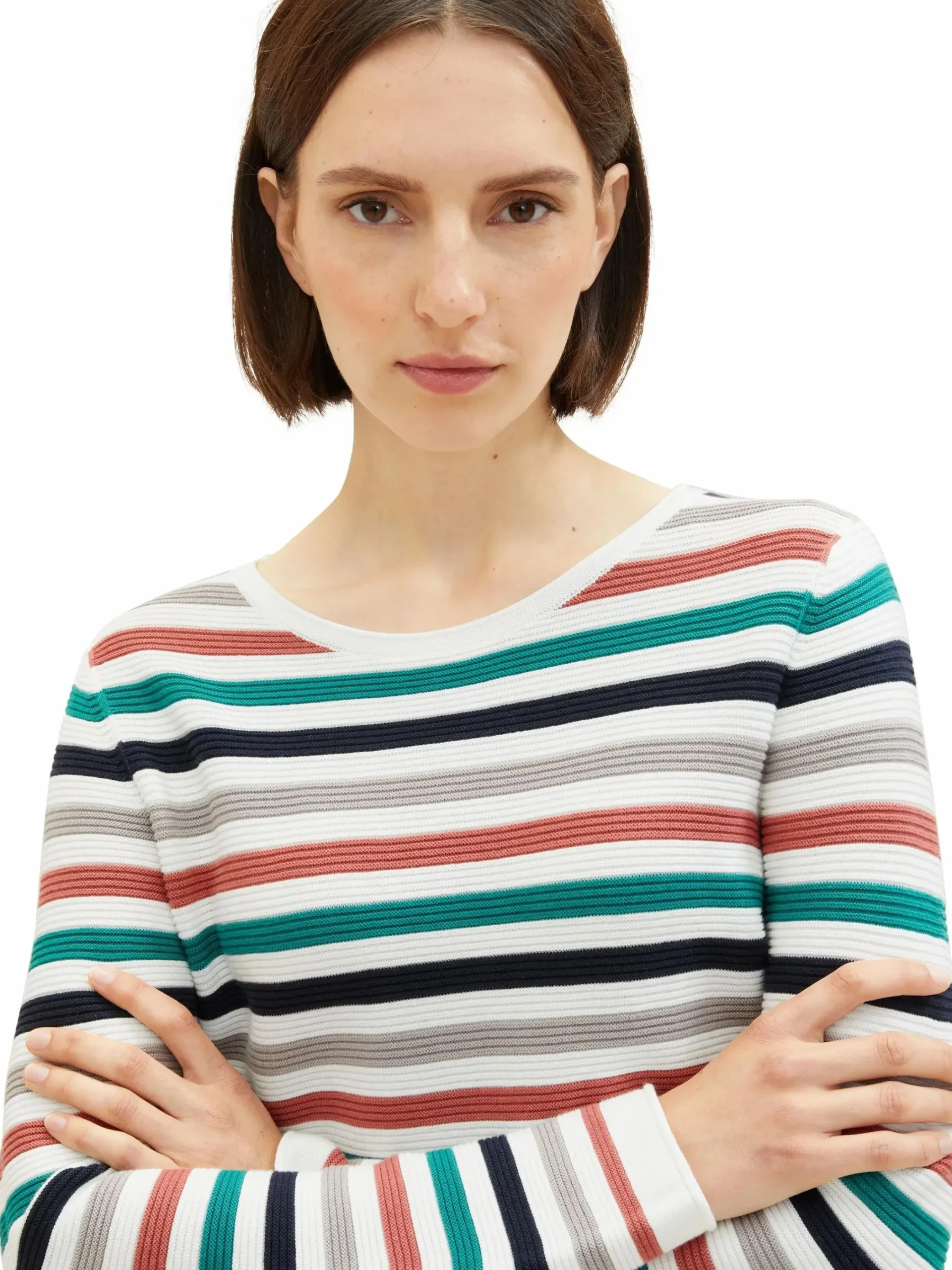 Damen Tom Tailor Damen Pullover in Ottoman Ripp