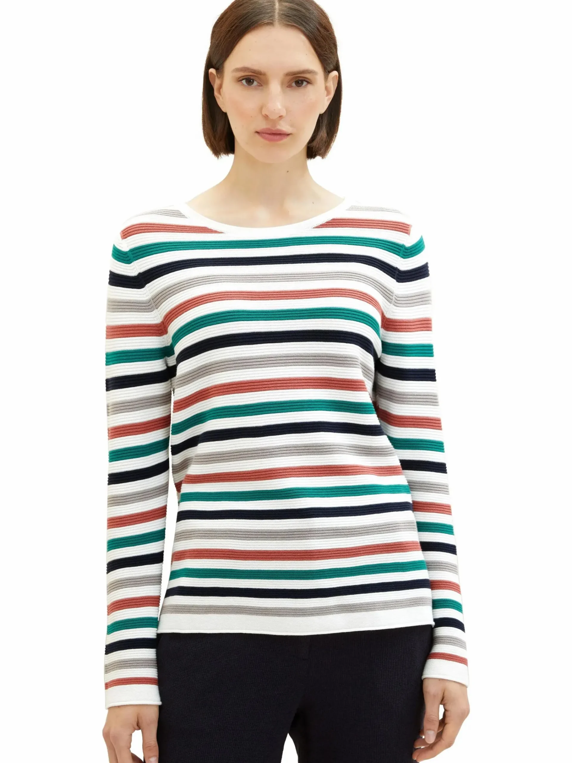Damen Tom Tailor Damen Pullover in Ottoman Ripp
