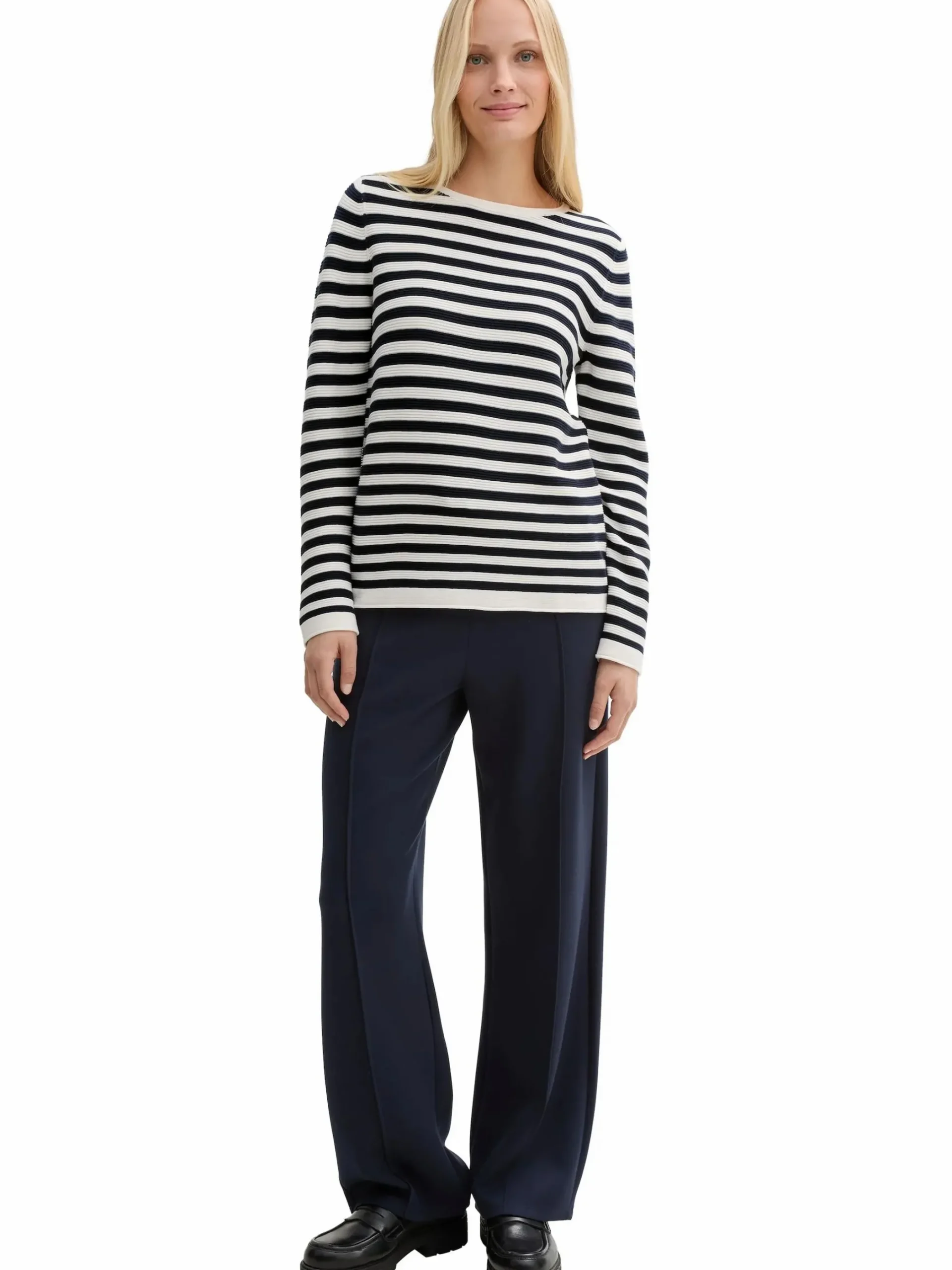 Damen Tom Tailor Damen Pullover in Ottoman Ripp