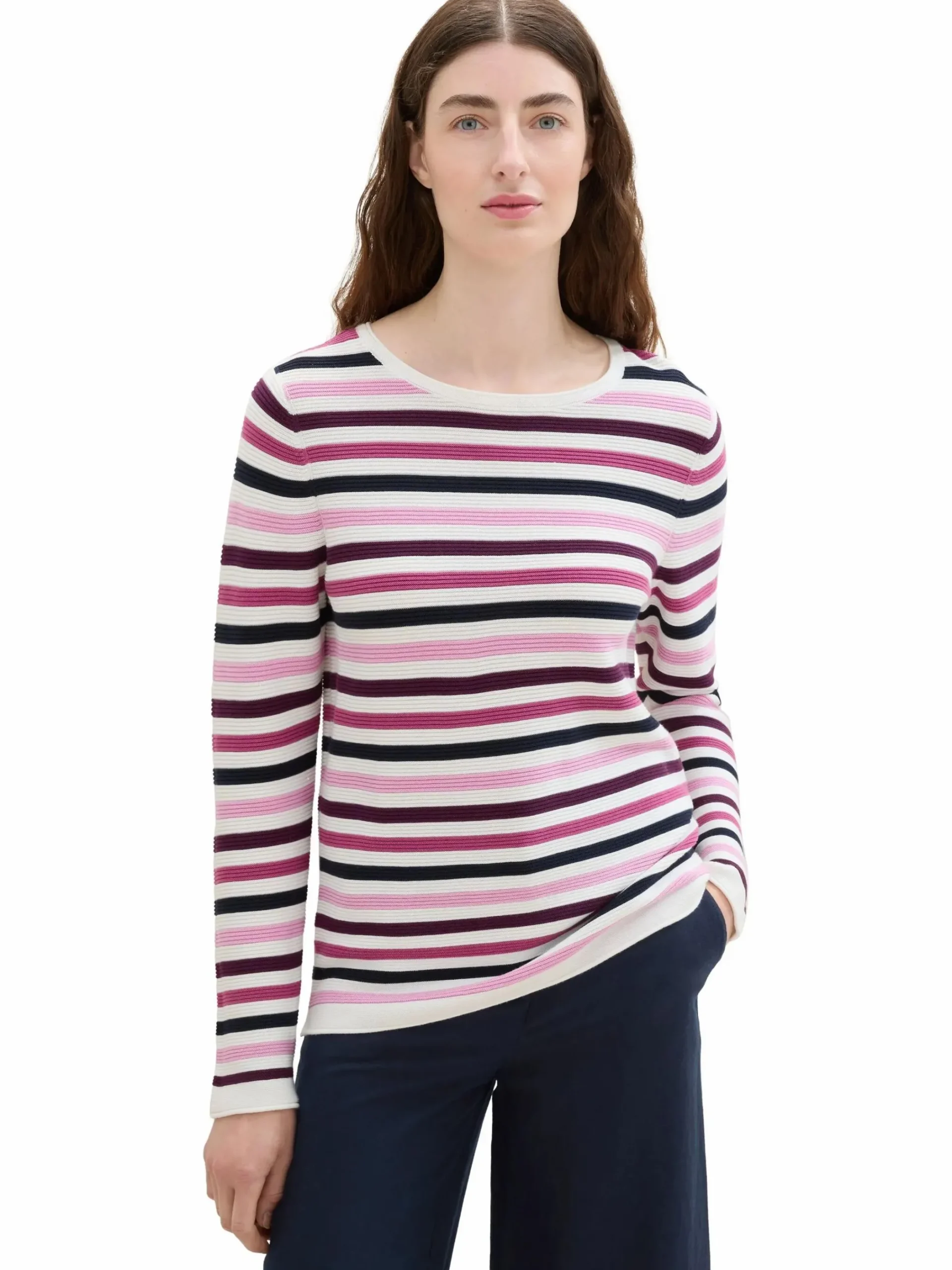 Damen Tom Tailor Damen Pullover in Ottoman Ripp