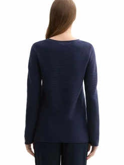 Damen Tom Tailor Damen Pullover in Ottoman Ripp