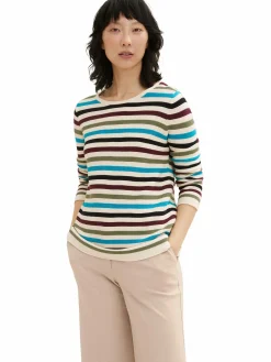 Damen Tom Tailor Damen Pullover in Ottoman Ripp