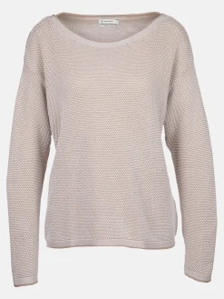 Damen Tom Tailor Damen Pullover in Waffelstruktur