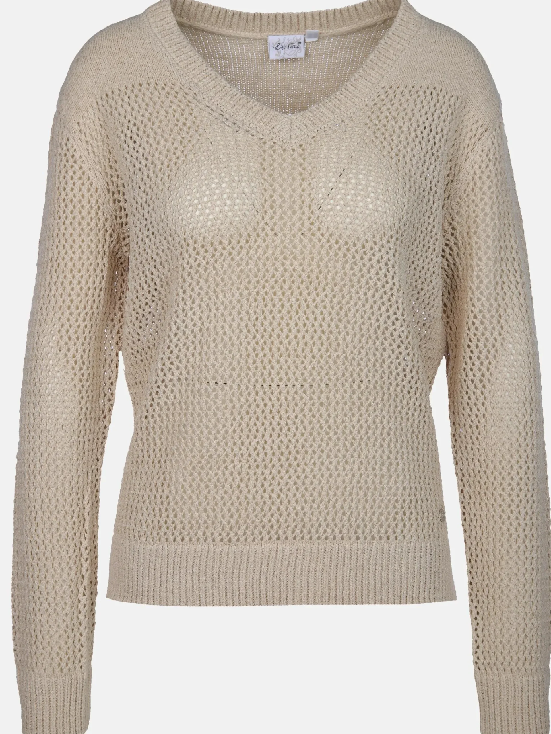 Damen Lisa Tossa Damen Pullover mit Lochmuster