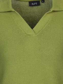 Damen Sure Damen Pullover mit Polokragen und Streifen