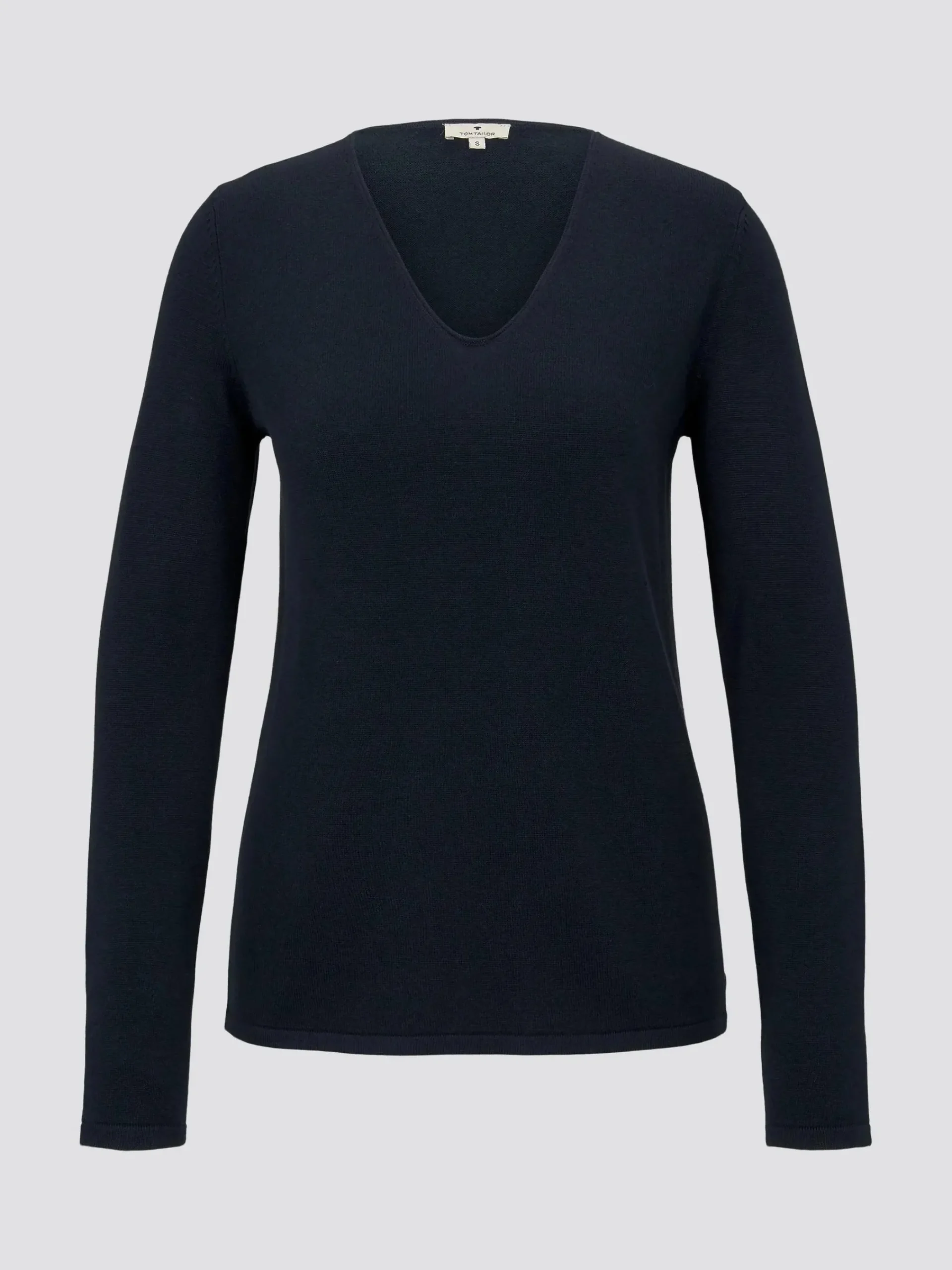 Damen Tom Tailor Damen Pullover mit V-Ausschnitt