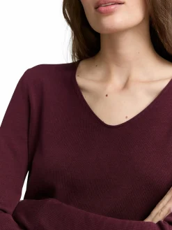 Damen Tom Tailor Damen Pullover mit V-Ausschnitt