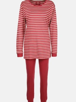 Damen Götzburg Damen Pyjama mit Streifendessin