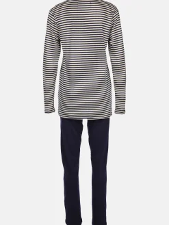 Damen Götzburg Damen Pyjama mit Streifen