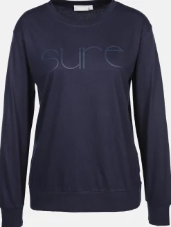 Damen Sure Damen Pyjama-Oberteil mit Logoprint