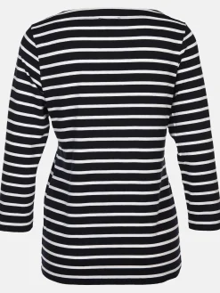 Damen Lisa Tossa Damen Ringelshirt mit Glitzerprint