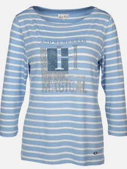 Damen Lisa Tossa Damen Ringelshirt mit Glitzerprint