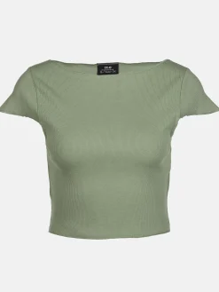 Damen IX-O Damen Rippshirt im Cropped Style