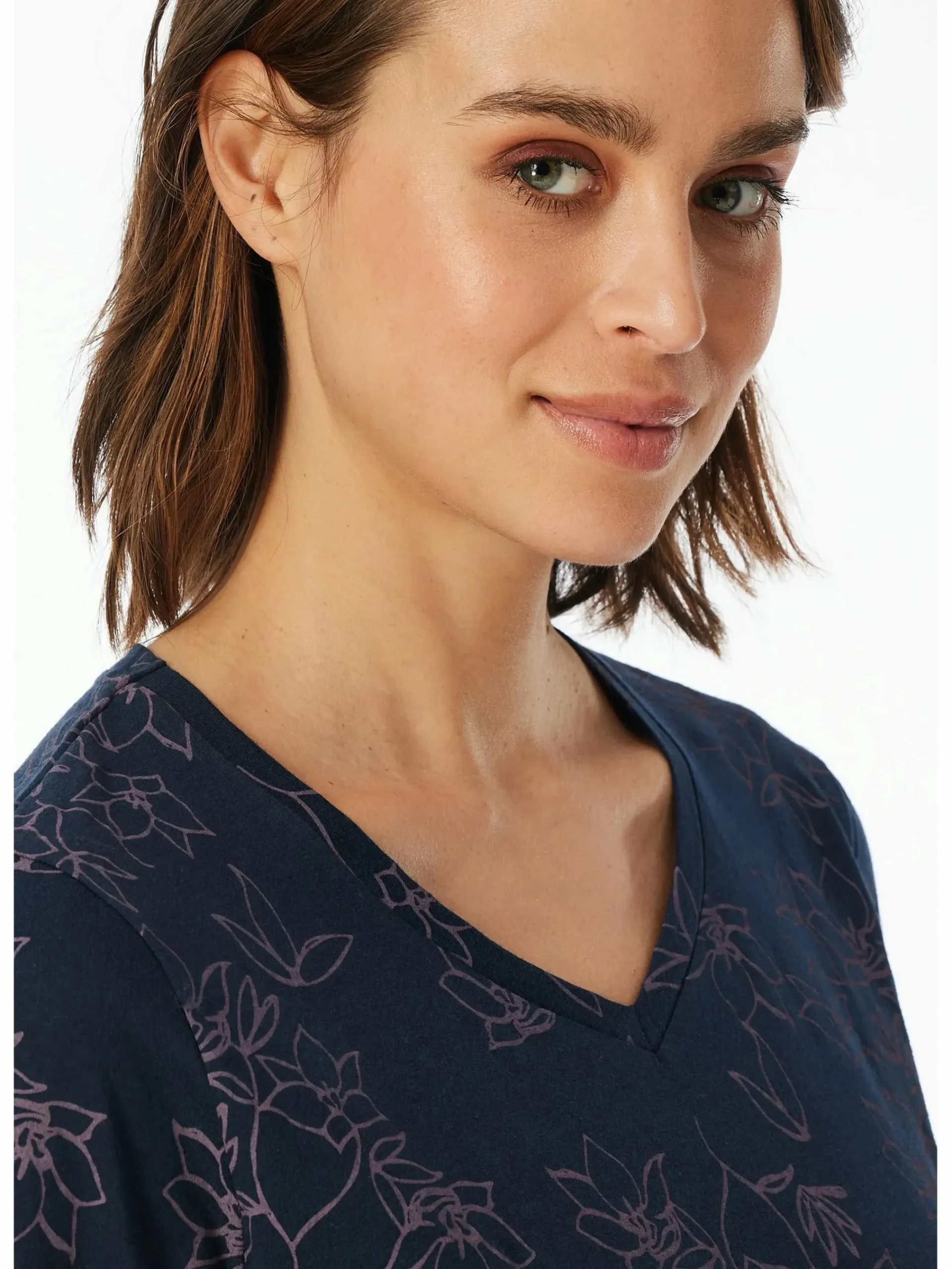 Damen UNCOVER by Schiesser Damen Schlafshirt in langer Ausführung