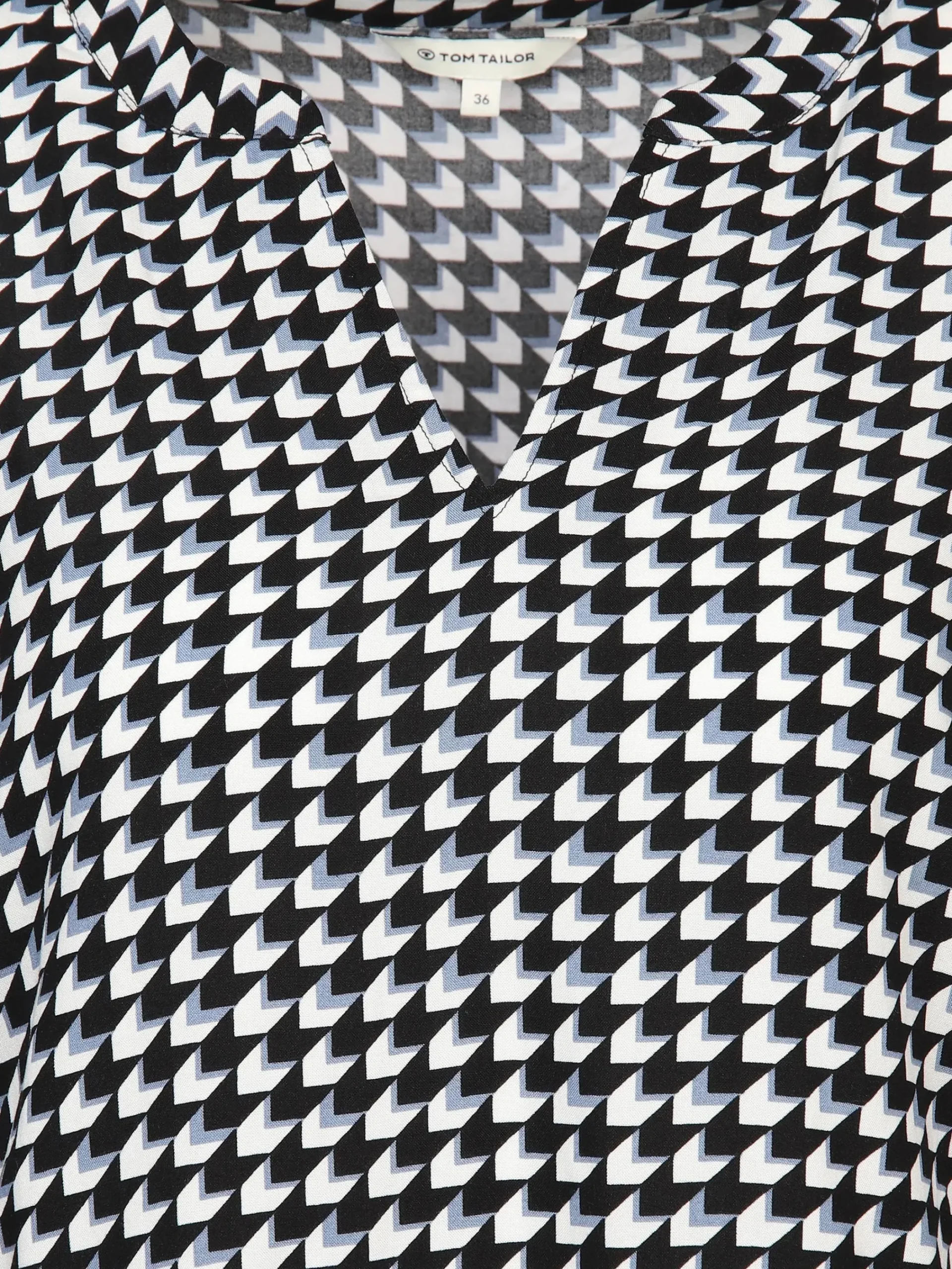 Damen Tom Tailor Damen Schlupfbluse mit Alloverprint