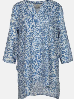 Damen Apricot Damen Schlupfbluse mit Alloverprint