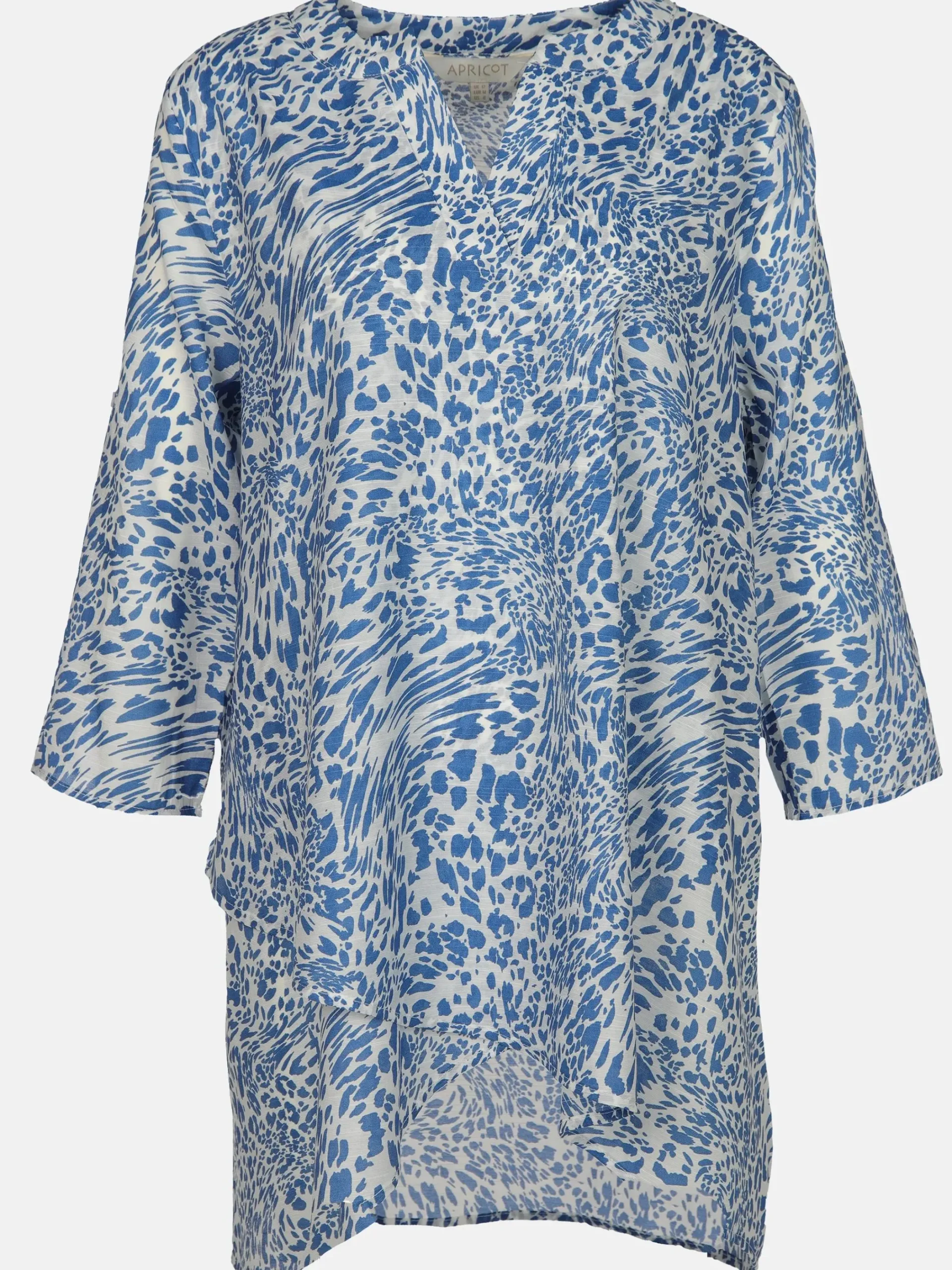 Damen Apricot Damen Schlupfbluse mit Alloverprint