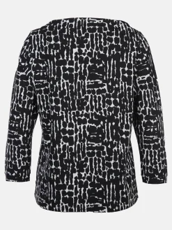 Damen Street One Damen Shirt mit 7/8 Arm im abstrakten Dessin