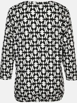 Damen Lisa Tossa Damen Shirt mit 3/4 Arm und Minimalprint