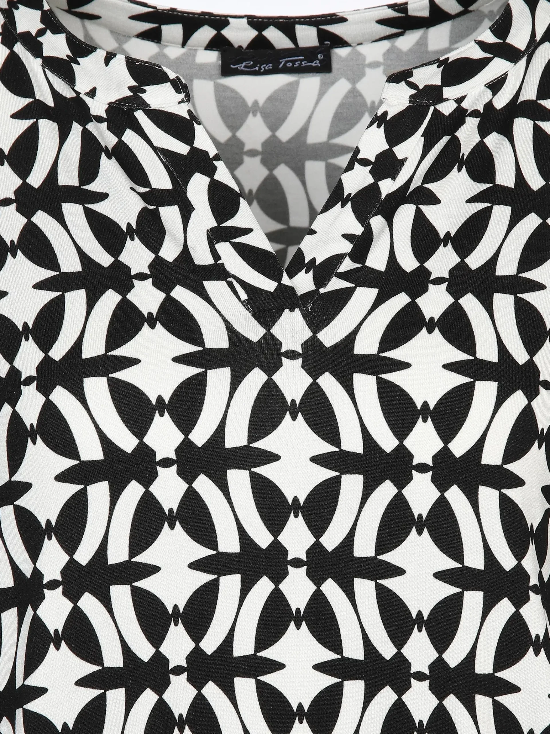 Damen Lisa Tossa Damen Shirt mit 3/4 Arm und Minimalprint