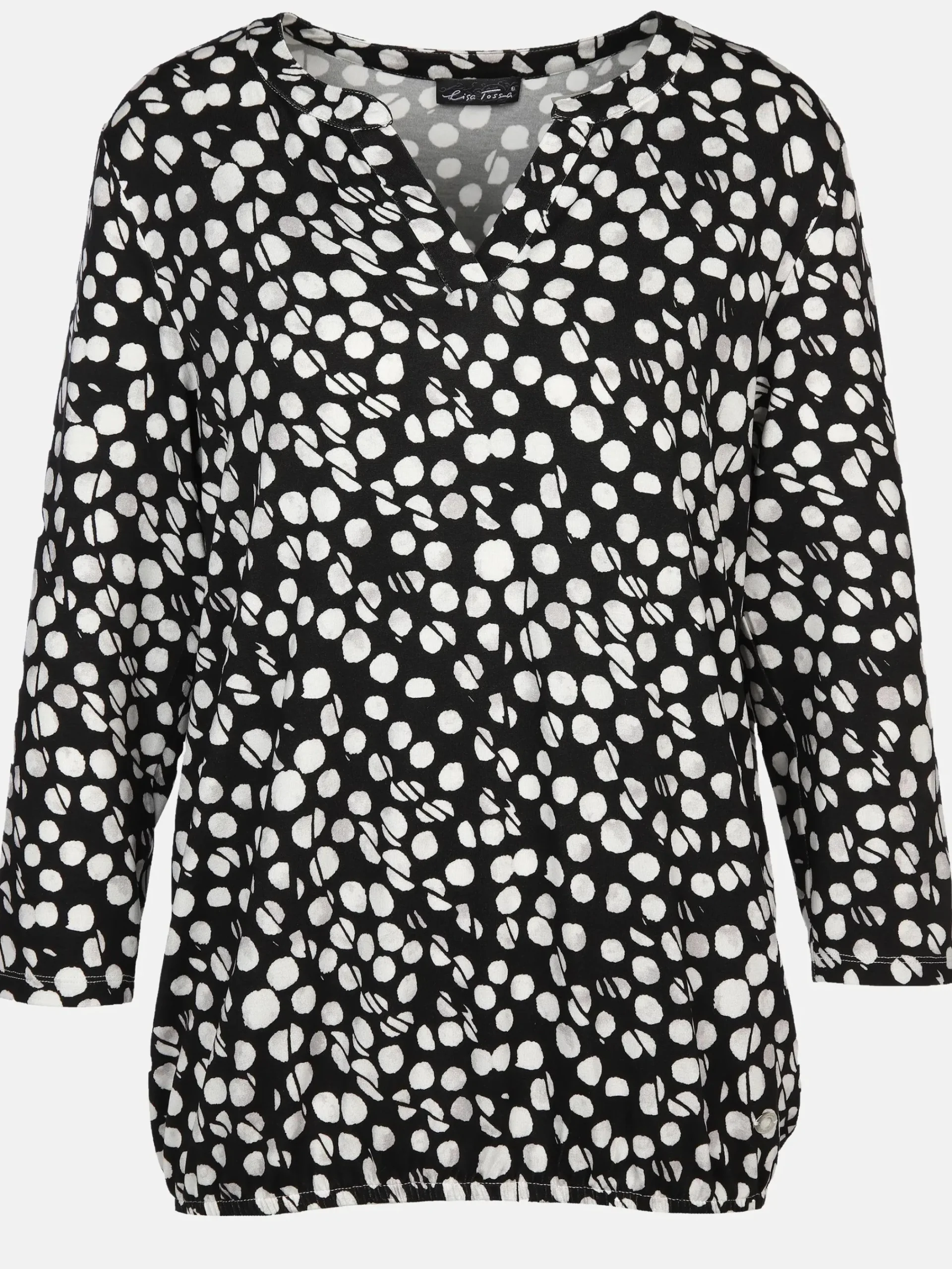 Damen Lisa Tossa Damen Shirt mit 3/4 Arm und Minimalprint