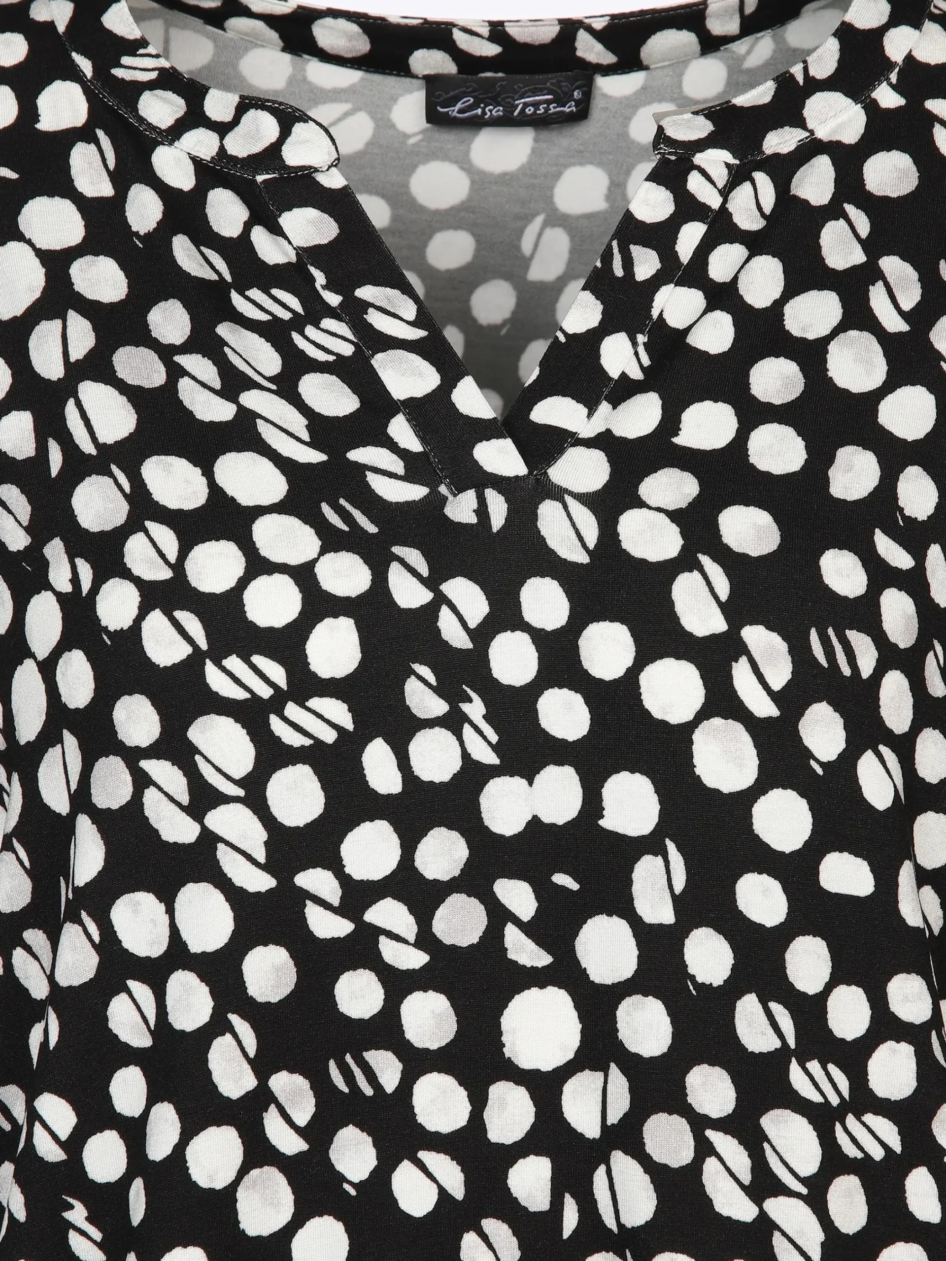 Damen Lisa Tossa Damen Shirt mit 3/4 Arm und Minimalprint