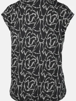 Damen Sure Damen Shirt mit Alloverprint und Gummibund