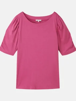 Damen Tom Tailor Damen Shirt mit edler Raffung