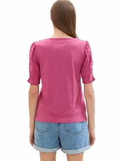 Damen Tom Tailor Damen Shirt mit edler Raffung