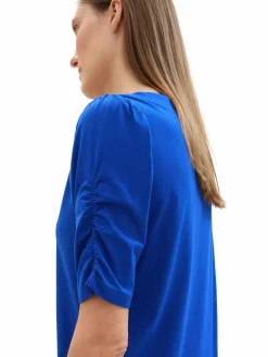 Damen Tom Tailor Damen Shirt mit edler Raffung