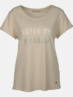 Damen Sure Damen Shirt mit Glitzerprint und Strasssteinchen