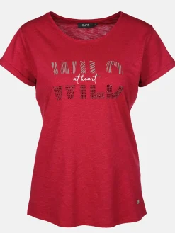 Damen Sure Damen Shirt mit Glitzerprint und Strasssteinchen