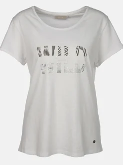 Damen Sure Damen Shirt mit Glitzerprint und Strasssteinchen