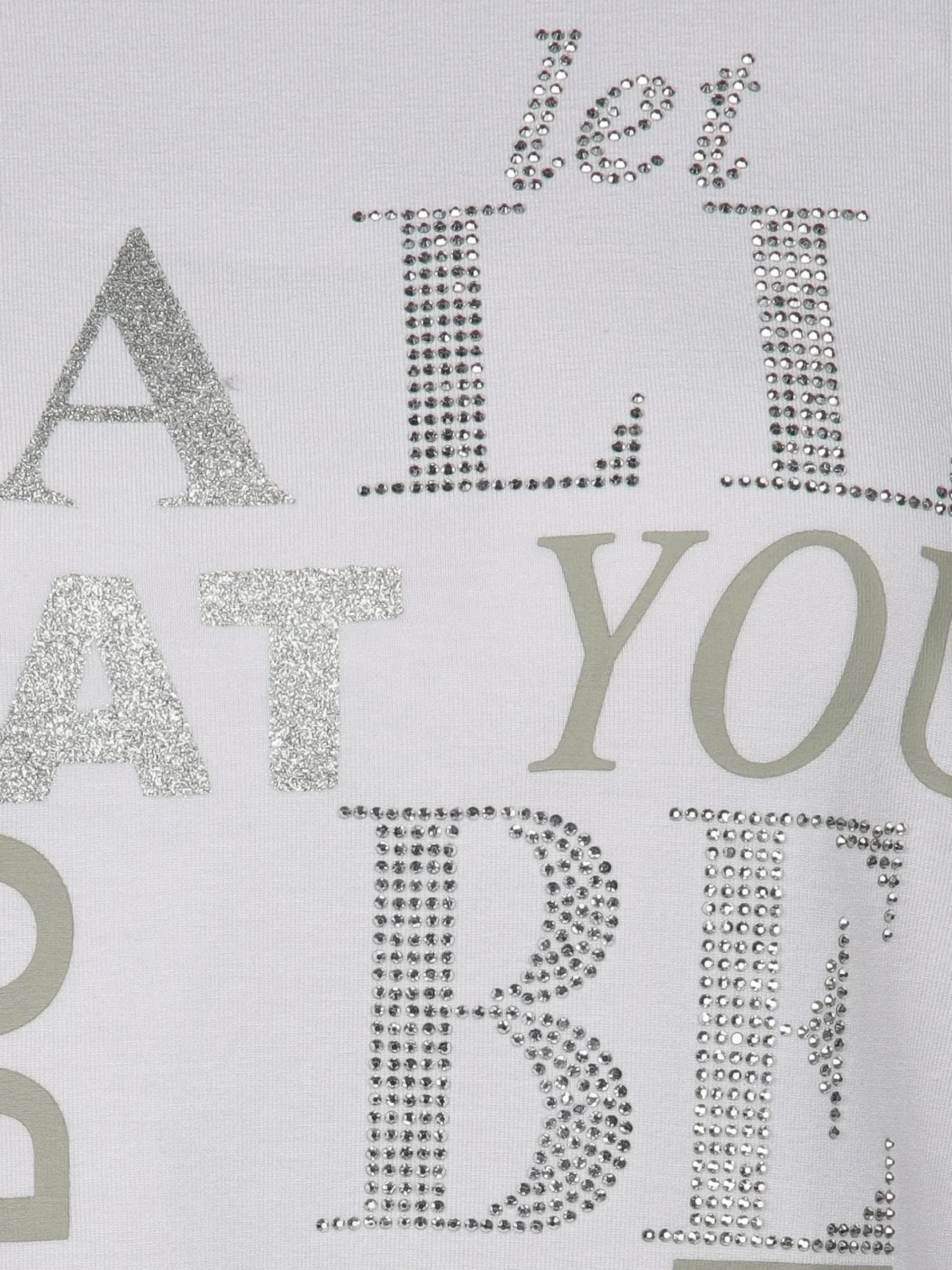 Damen Lisa Tossa Damen Shirt mit Glitzersteinchen und Print