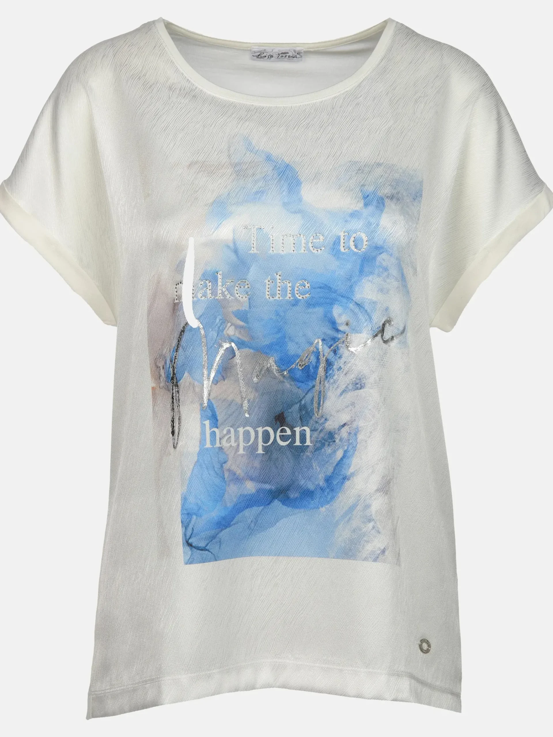 Damen Lisa Tossa Damen Shirt mit Motivprint und Strassbesatz