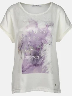 Damen Lisa Tossa Damen Shirt mit Motivprint und Strassbesatz