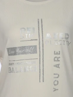 Damen Lisa Tossa Damen Shirt mit Strassapplikationen