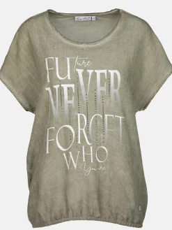 Damen Lisa Tossa Damen Shirt mit Strassapplikationen