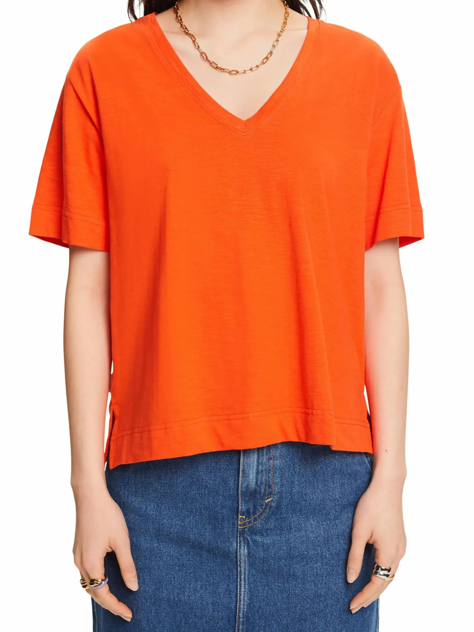 Damen Esprit Damen Shirt mit V-Ausschnitt