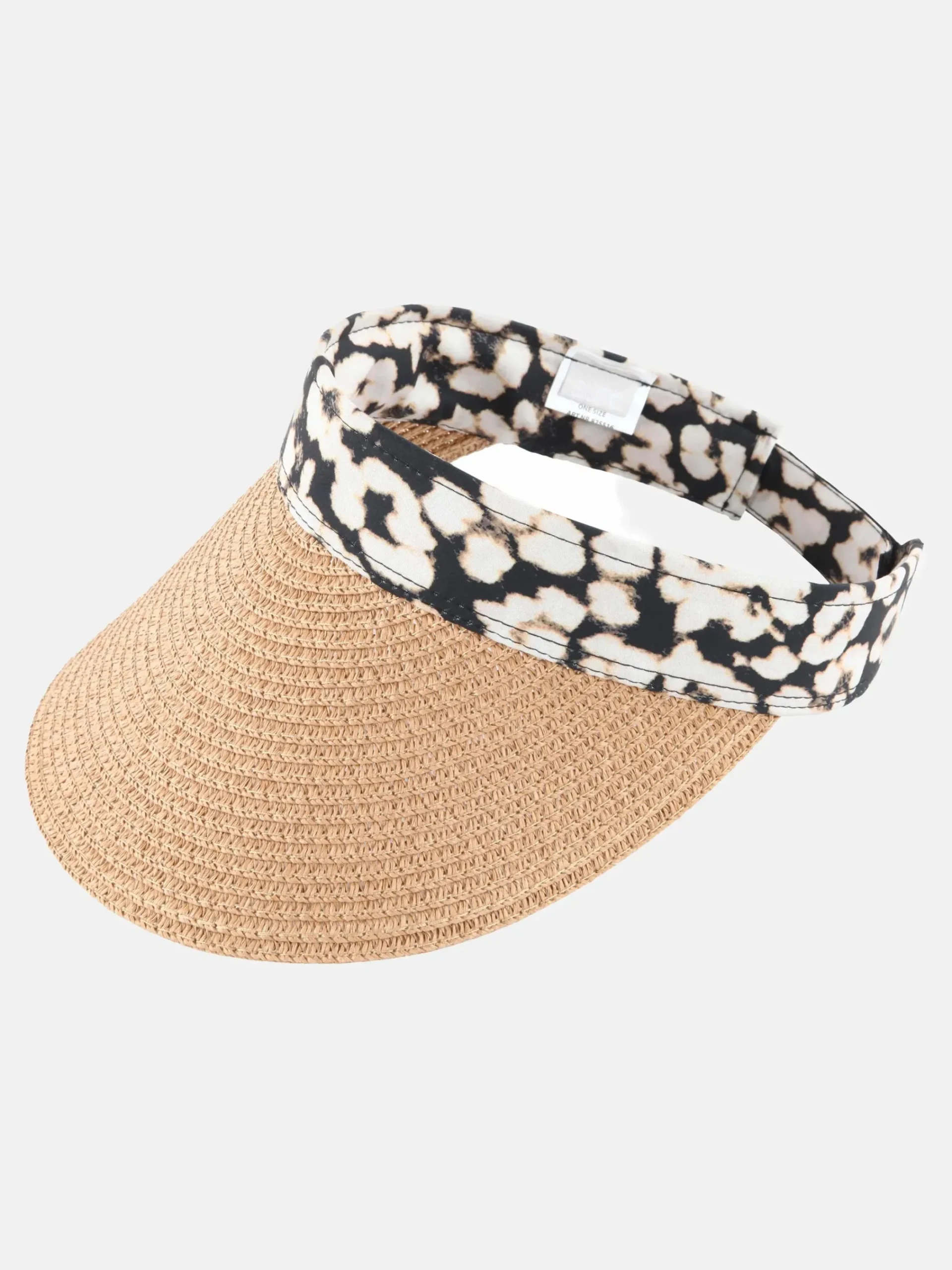 Damen Sure Damen Sonnenvisier in Strohoptik