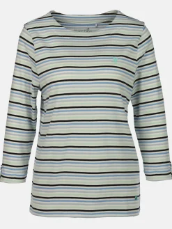 Damen Sure Damen Streifenshirt mit 7/8 Ärmeln