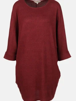 Damen Apricot Damen Strickkleid mit Taschen