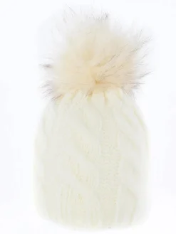 Damen IX-O Damen Strickmütze mit Bommel